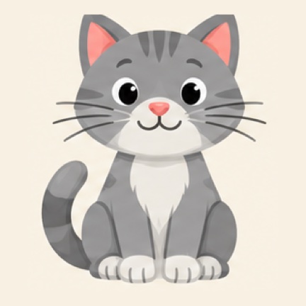 Een grijze kat
