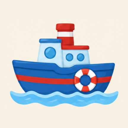 Een blauwe boot