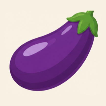 Een paarse aubergine