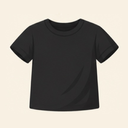 Een zwart T-shirt